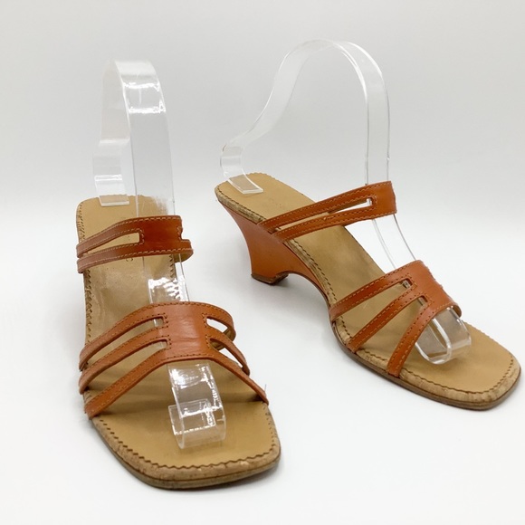 Banana Republic orange wedge shoes - Picture 1 of 8